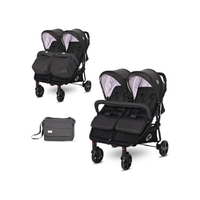 LORELLI KOLICA ZA BEBE DUO PLUS TORBA BLACK DOTS - Online Apoteka LORELLI KOLICA ZA BEBE DUO PLUS TORBA BLACK DOTS
